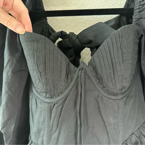 For Love & Lemons Ruth Mini Dress in Black SZ S - Picture 4 of 10